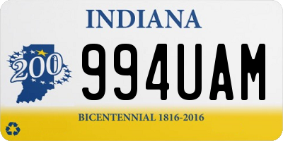 IN license plate 994UAM