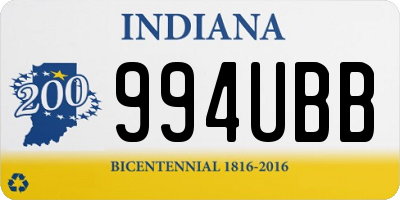 IN license plate 994UBB