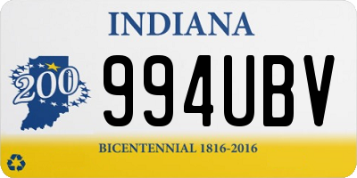 IN license plate 994UBV