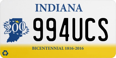 IN license plate 994UCS