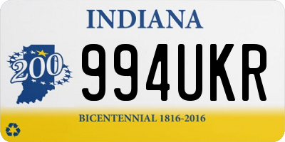 IN license plate 994UKR