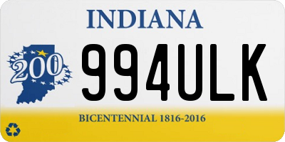 IN license plate 994ULK