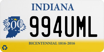 IN license plate 994UML