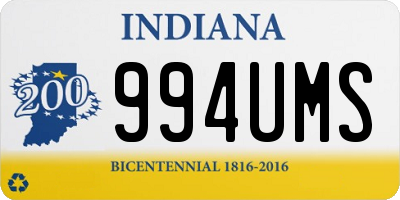 IN license plate 994UMS