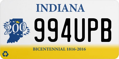 IN license plate 994UPB