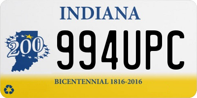 IN license plate 994UPC