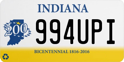 IN license plate 994UPI