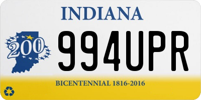 IN license plate 994UPR