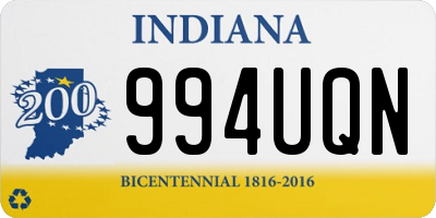 IN license plate 994UQN