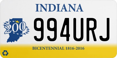 IN license plate 994URJ