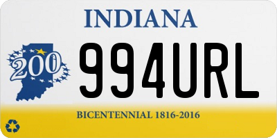 IN license plate 994URL