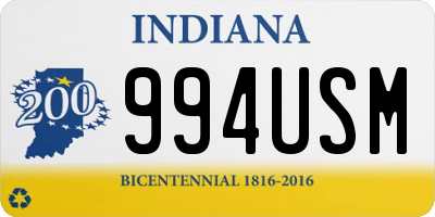 IN license plate 994USM