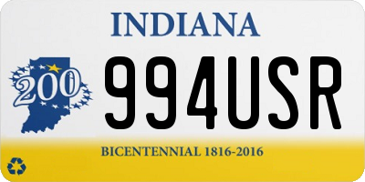 IN license plate 994USR