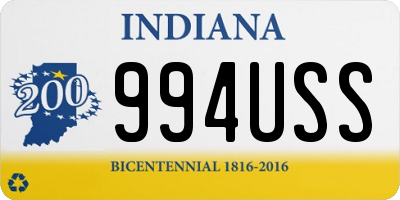 IN license plate 994USS