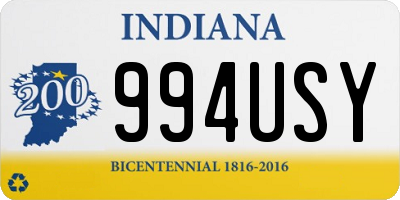 IN license plate 994USY