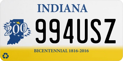 IN license plate 994USZ