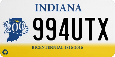 IN license plate 994UTX