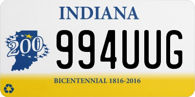 IN license plate 994UUG