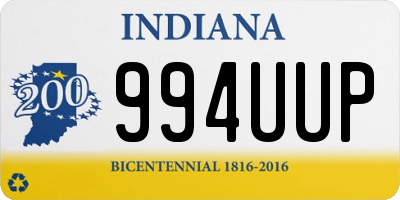 IN license plate 994UUP