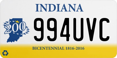 IN license plate 994UVC