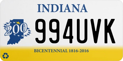 IN license plate 994UVK