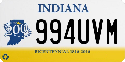 IN license plate 994UVM