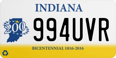 IN license plate 994UVR