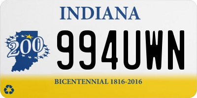 IN license plate 994UWN