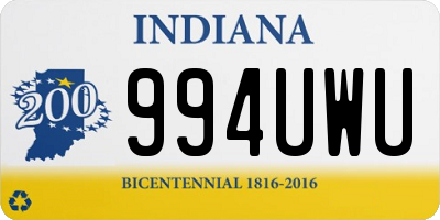 IN license plate 994UWU