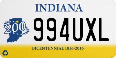 IN license plate 994UXL