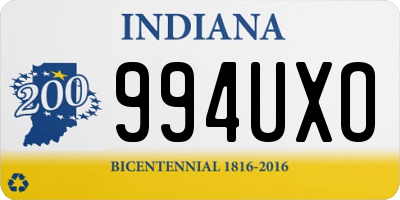 IN license plate 994UXO
