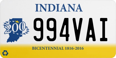 IN license plate 994VAI