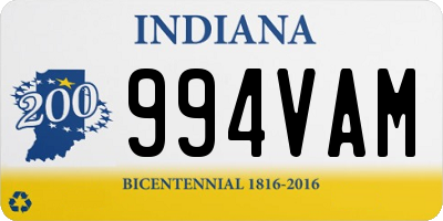 IN license plate 994VAM