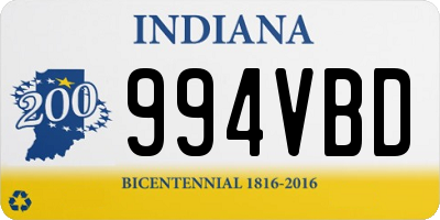 IN license plate 994VBD