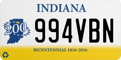 IN license plate 994VBN