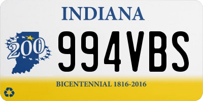 IN license plate 994VBS