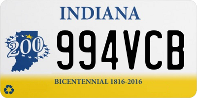 IN license plate 994VCB