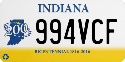 IN license plate 994VCF