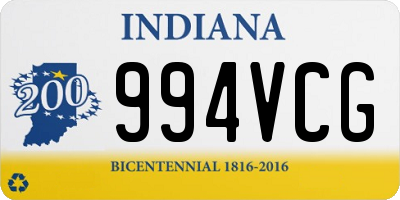 IN license plate 994VCG