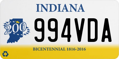 IN license plate 994VDA