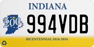 IN license plate 994VDB