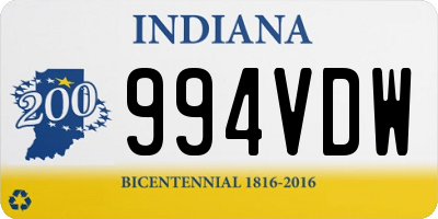 IN license plate 994VDW