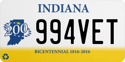 IN license plate 994VET