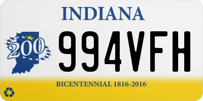 IN license plate 994VFH