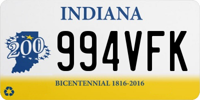 IN license plate 994VFK