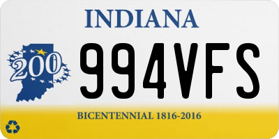 IN license plate 994VFS