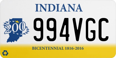 IN license plate 994VGC