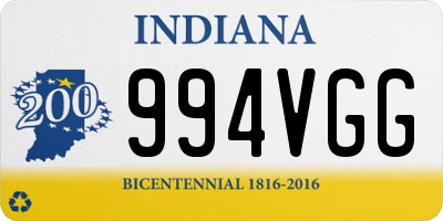 IN license plate 994VGG