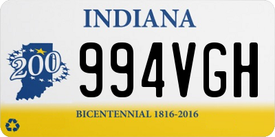 IN license plate 994VGH