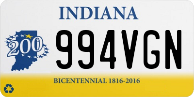 IN license plate 994VGN